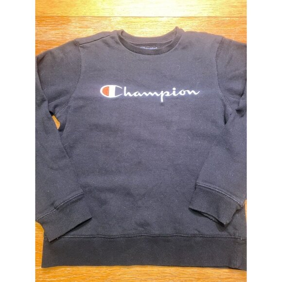 Champion Youth Black Crewneck Sweatshirt Casual & Stylish - Picture 1 of 3